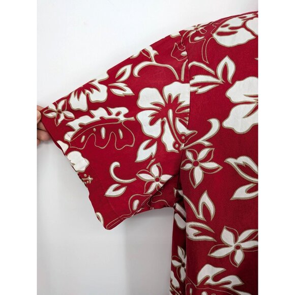 Vintage Hilo Hattie Hawaiian Button Up Shirt Women Size XL USA Hibiscus Tropical - Picture 5 of 9
